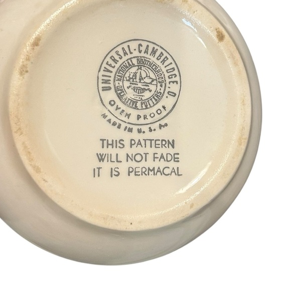 Vintage Universal Cambridge Woodvine Water
Pitcher Red Flowers Leaves 7” VGC - Picture 5 of 6